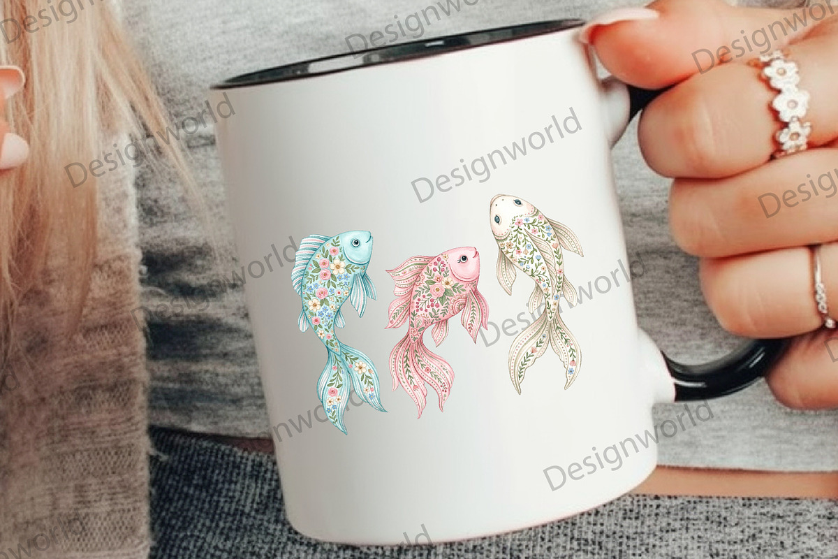 Floral Preppy Fish PNG png, a Seasonal Illustration by Designworld (Photo 4 of 4)