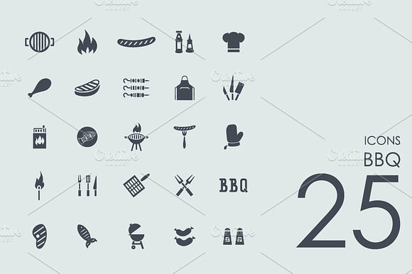 25 Barbecue Icons