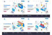 Isometric Landing Page Template, an Illustration by alexdndz (Thumbnail 20 of 29)