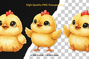 15 Bundle Watercolor Cute Chicks, an Animal Illustration by Morspective (Thumbnail 2 of 8)