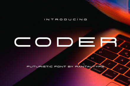 Coder Futuristic Font, a Serif Font by RantautypeStudio