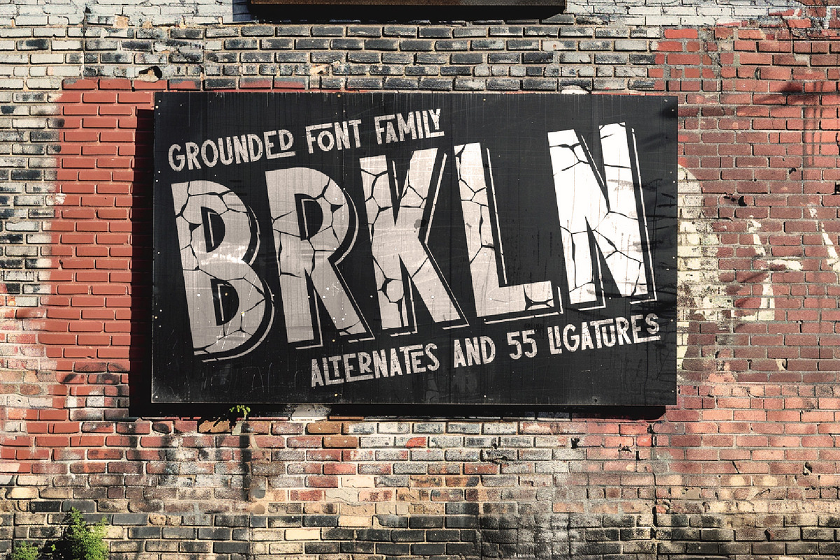 Grounded Cracked Font Family, a Sans Serif Font by JumboDesign (Photo 7 of 7)