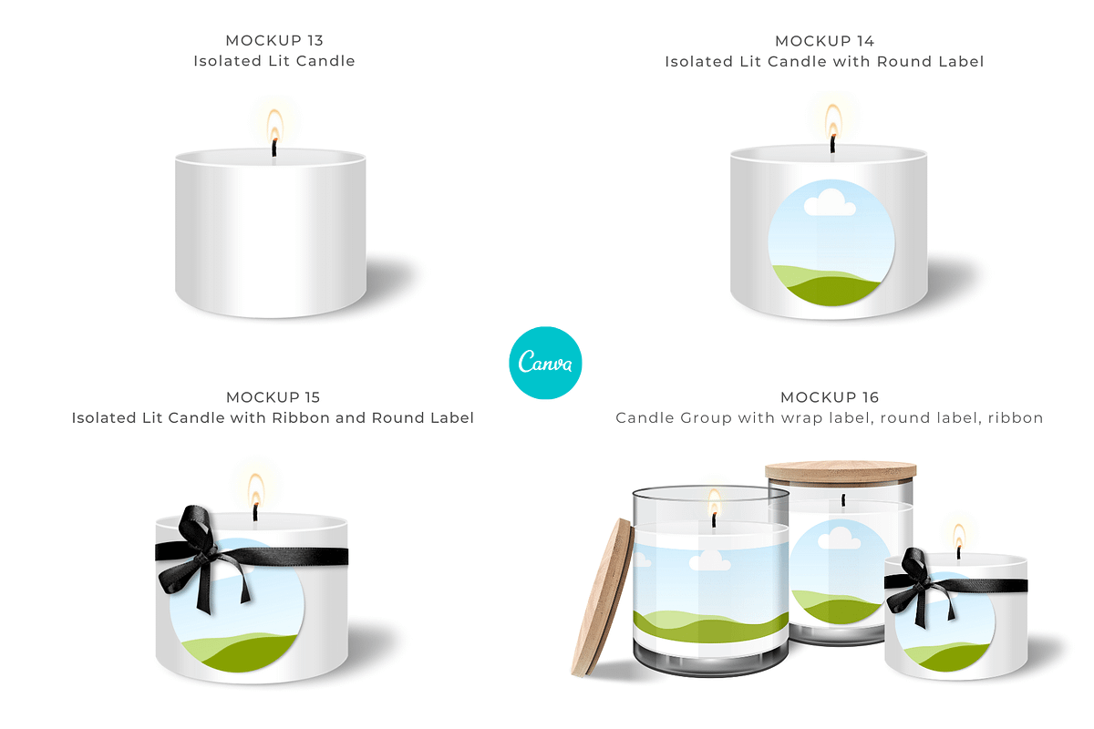 Candle Jar Mockup for Canva, a Household Mockup by Mockup Scene (Photo 7 of 22)