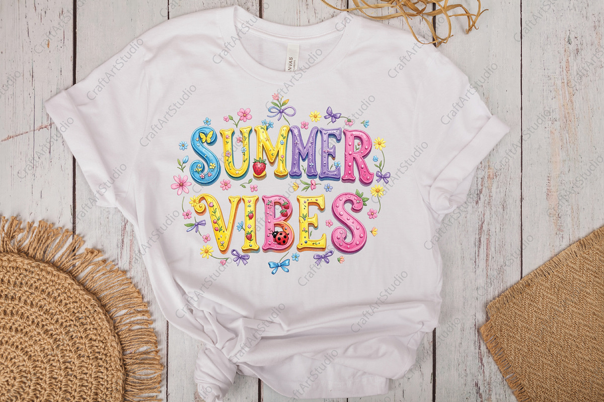 Brushstroke Summer Png Summer Vibes, an Illustration by CraftArtStudio (Photo 3 of 4)