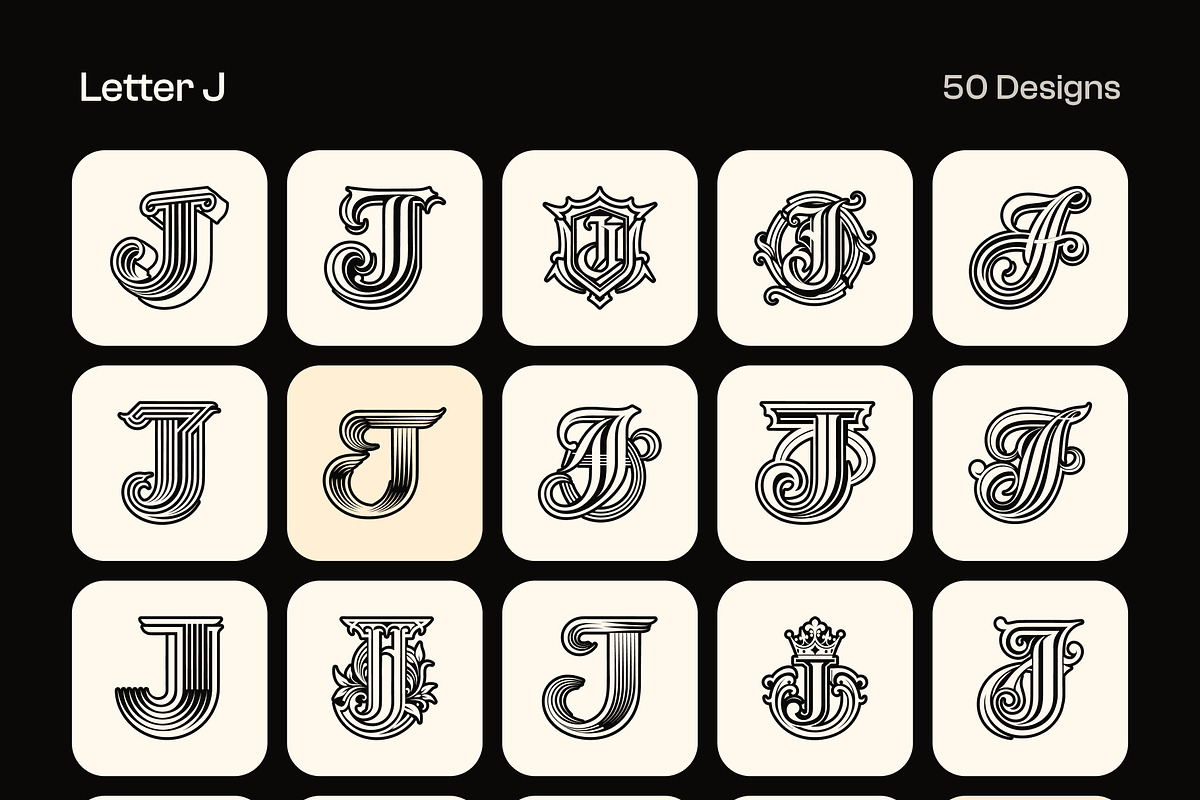 1400 Alphabet Letters Logo, a Solid Icon by Creative Stall (Photo 17 of 34)