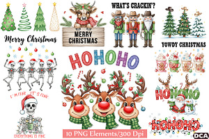 10 Christmas Sublimation Bundle, an Illustration by DreamCafeArt