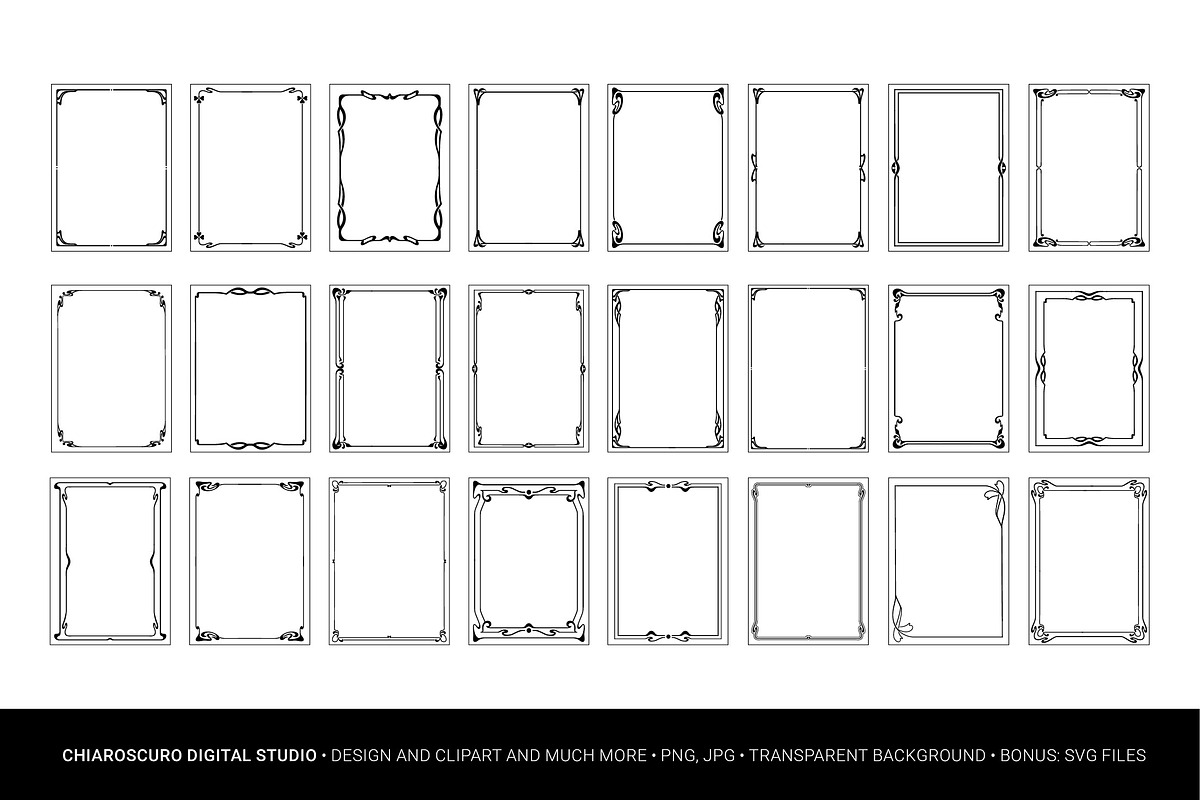 Vector Simple Vintage Vector Frames, a Decorative Illustration by Pingebat (Photo 4 of 10)