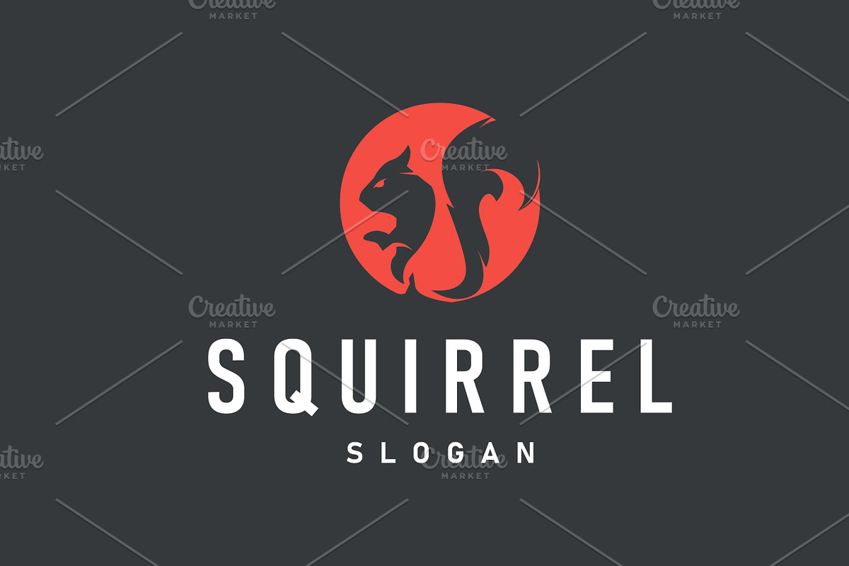 animal squirrel logo minimalist, a Branding & Logo Template by Maylianaw28