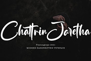 Chattrin Jaretha, a Script Font by pineungtype (Thumbnail 1 of 9)