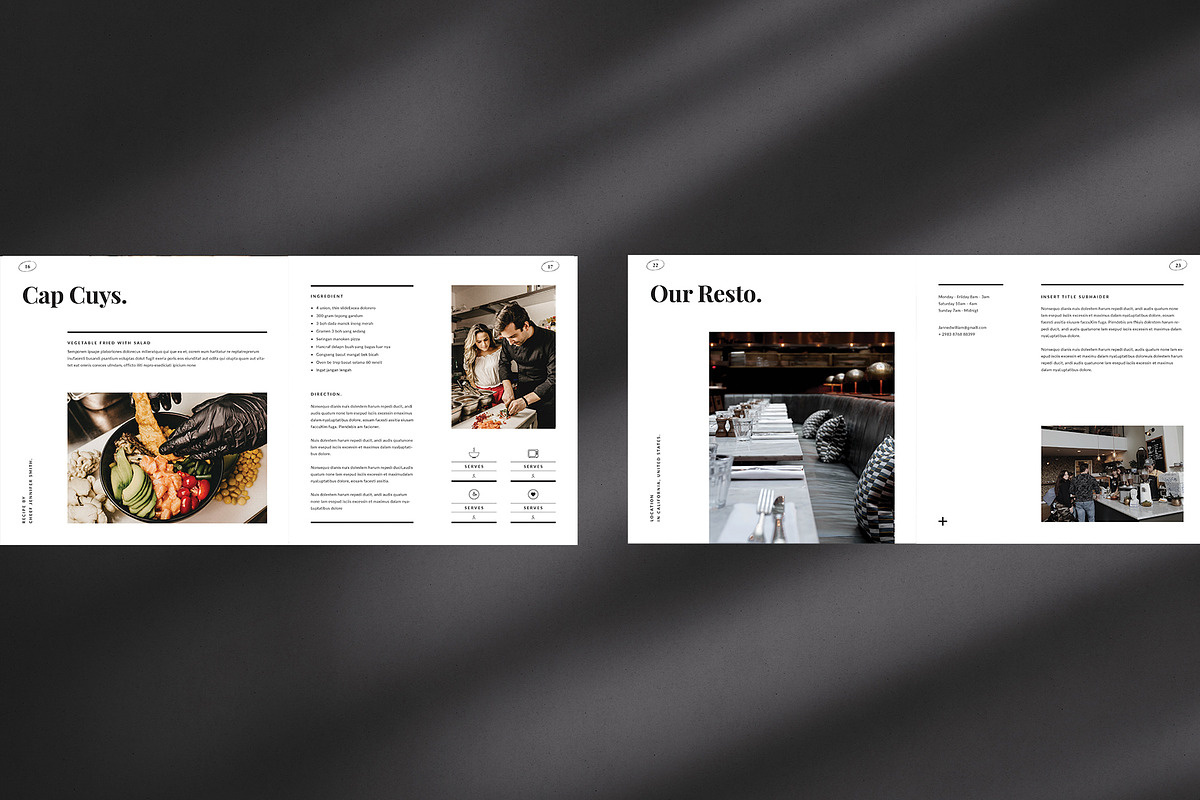 Square Cookbook/Recipe Book, a Brochure Template by Occy Design (Photo 6 of 6)
