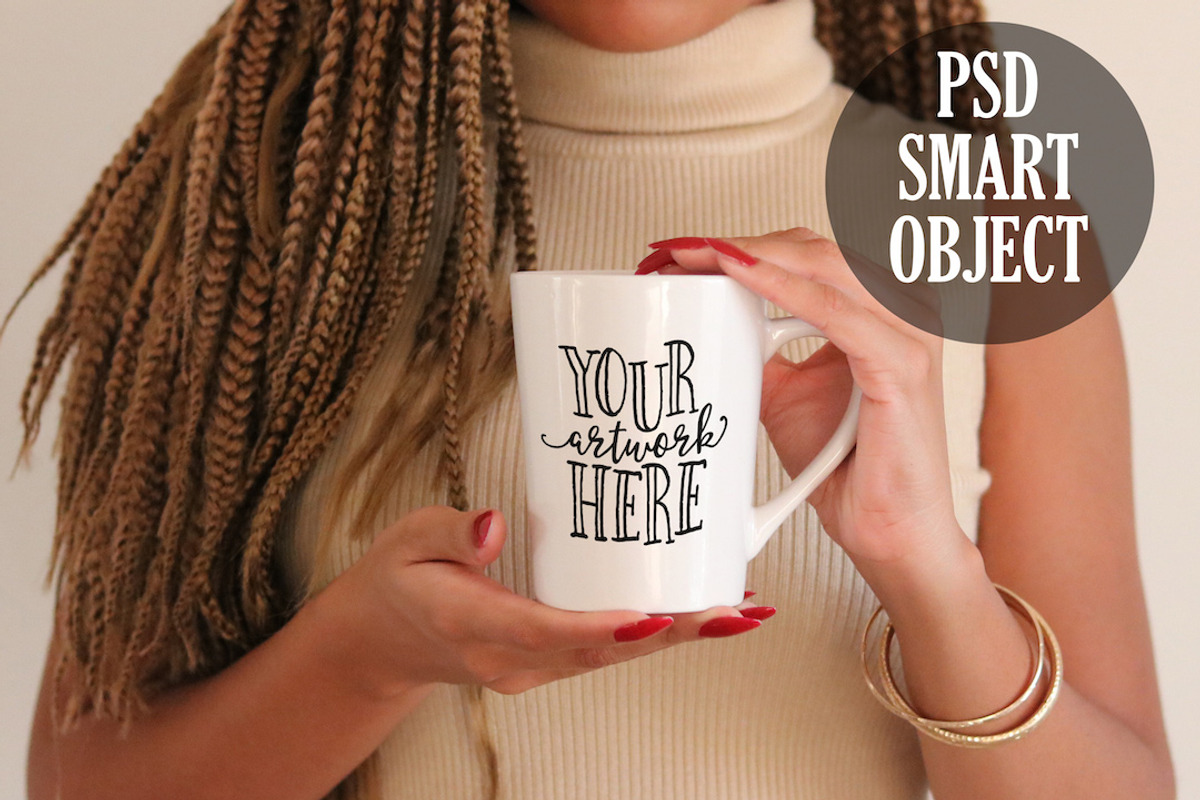 CHERRY NOIR Neutral Tones Mug Mockup, a Product Mockup by Cherry Noir Design