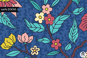 Persian Blue Chintz Floral Patterns, a Pattern Graphic by Rose Design (Thumbnail 4 of 7)