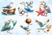 Summer Seagulls Clipart, an Illustration by Craft Nest (Thumbnail 3 of 5)