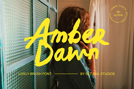 Amber Dawn Brush Font, a Handwritten Font by Sam Parrett