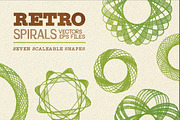 Retro Spirals - Scaleable Vector, a Decorative Illustration by LydiaDistracted (Thumbnail 2 of 3)