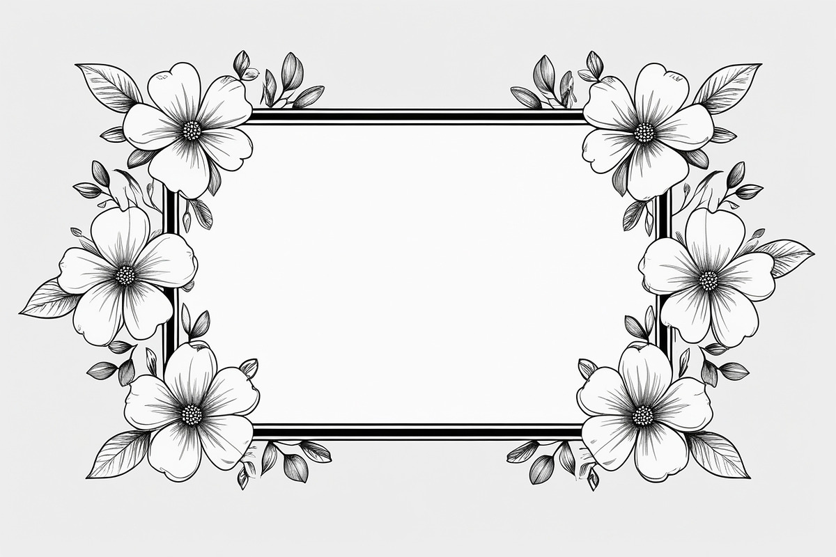 Elegant Floral Frame Bundle, an Illustration by Creativeshirt (Photo 7 of 7)