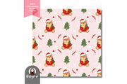 Christmas Bear Gingerbread Seamless, a Pattern Graphic by KisbyArt (Thumbnail 3 of 3)