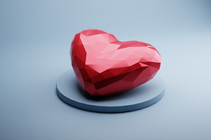 10 Bundle 3D Render Heart And Love