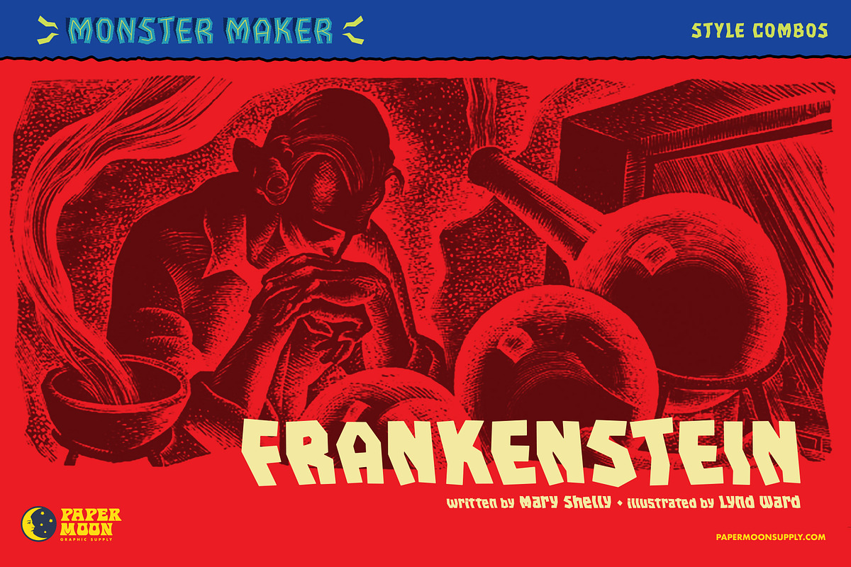 PM Monster Maker Type System, a Sans Serif Font by Paper Moon Graphic Supply (Photo 10 of 11)