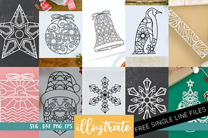 Christmas Mandala Bundle SVG Files