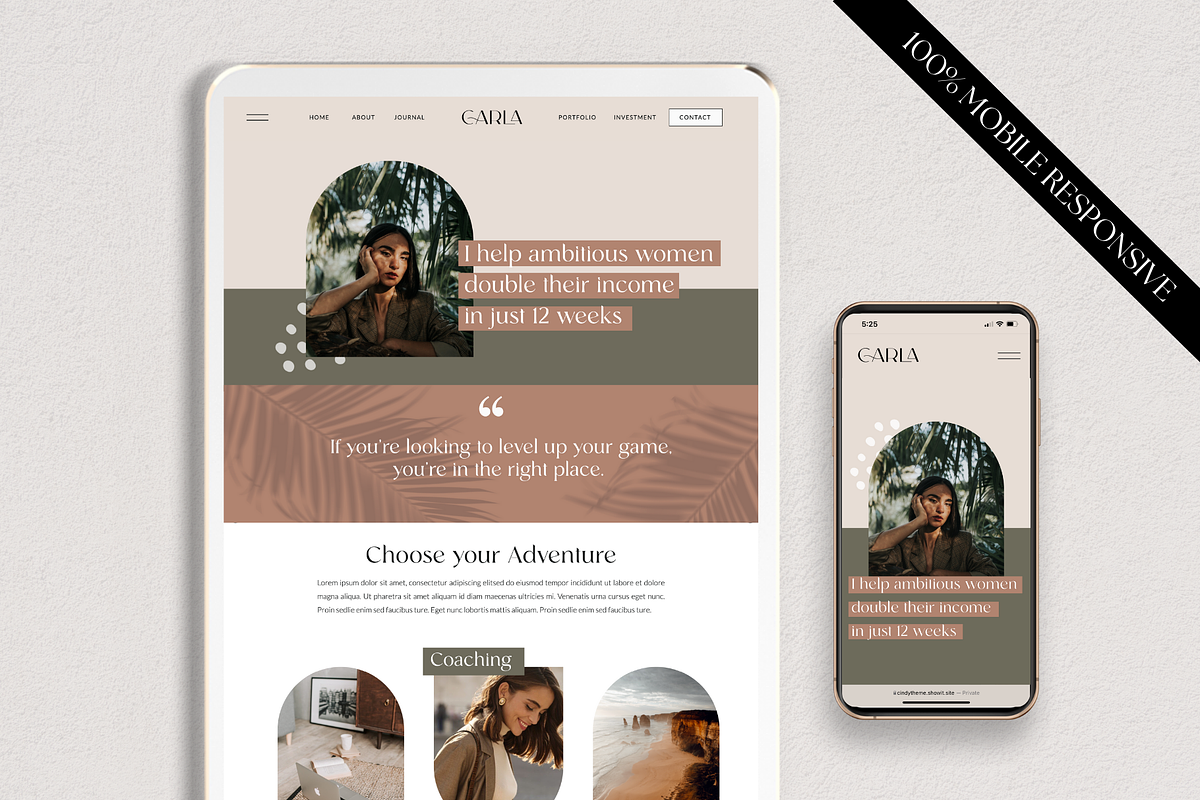 Carla Boho Showit Website Template, a Templates & Theme by Studio Zash (Photo 2 of 11)