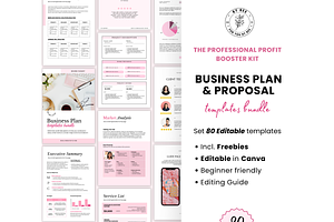Business plan template canva, a Templates & Theme by PlannersByBee