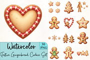 Festive Gingerbread Cookie Set Clipa, an Illustration by CrexoraLab (Thumbnail 1 of 5)