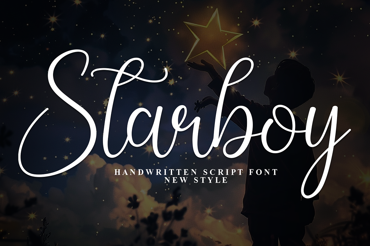 Starboy | Script Font, a Handwritten Font by Scratchones (Photo 1 of 8)