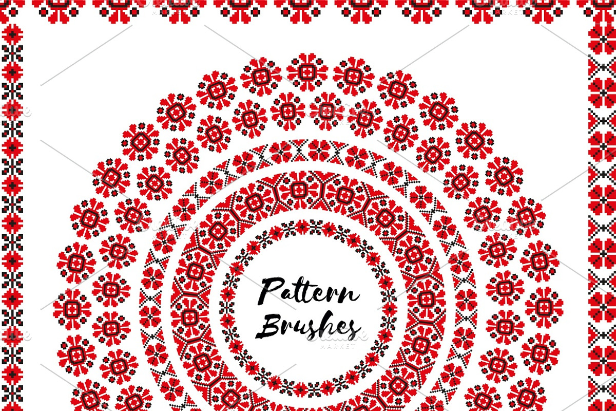 Ukrainian Embroidery: Brushes&Frames, an Object Graphic by MarynArts (Photo 11 of 13)