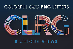 Colorful Geometry - 3D Lettering