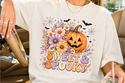 Floral Pumpkin Halloween PNG, a Seasonal Illustration by Creative Art (Thumbnail 2 of 3)