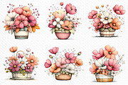 Spring Flower Basket Clipart Png, an Illustration by Craft Nest (Thumbnail 3 of 11)