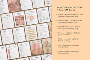 Happiness Workbook Canva Templates