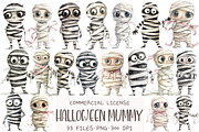 Minimalist Halloween Mummy Clipart, an Illustration by OK Design (Thumbnail 1 of 5)