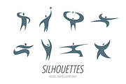8 Human Silhouettes, a Branding & Logo Template by Youhhou (Thumbnail 2 of 2)