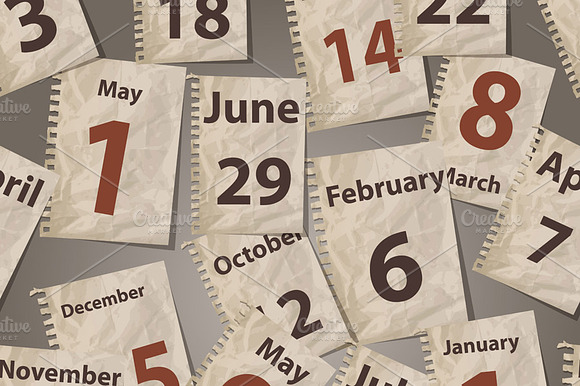 Vector Seamless Pattern With Calenda