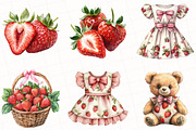 Berry Birthday Watercolor Clipart, an Illustration by OK Design (Thumbnail 5 of 5)