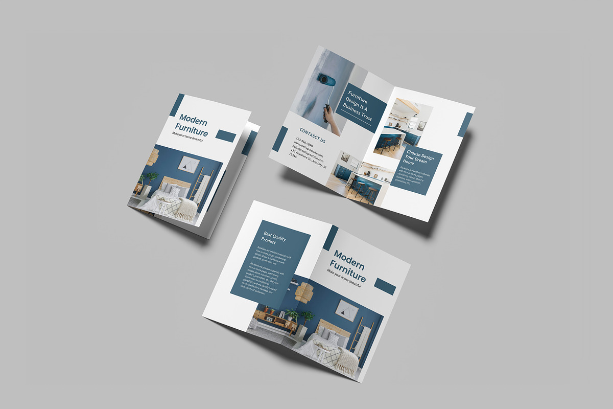 A5 Bifold Brochure Mockup, a Print Template by mahremdesign (Photo 4 of 14)