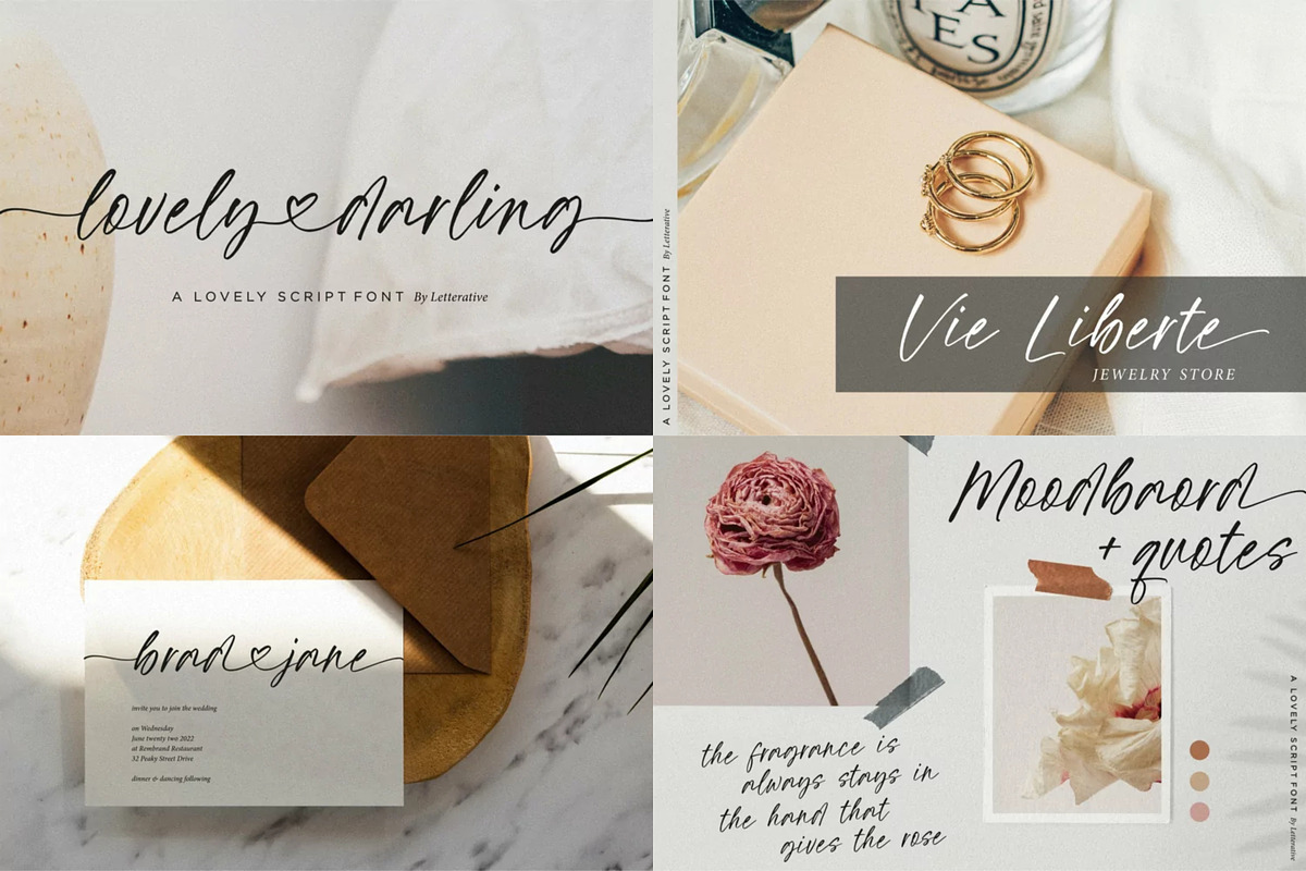 The Wedding Font Bundle!, a Script Font by Letterative Studio (Photo 3 of 9)