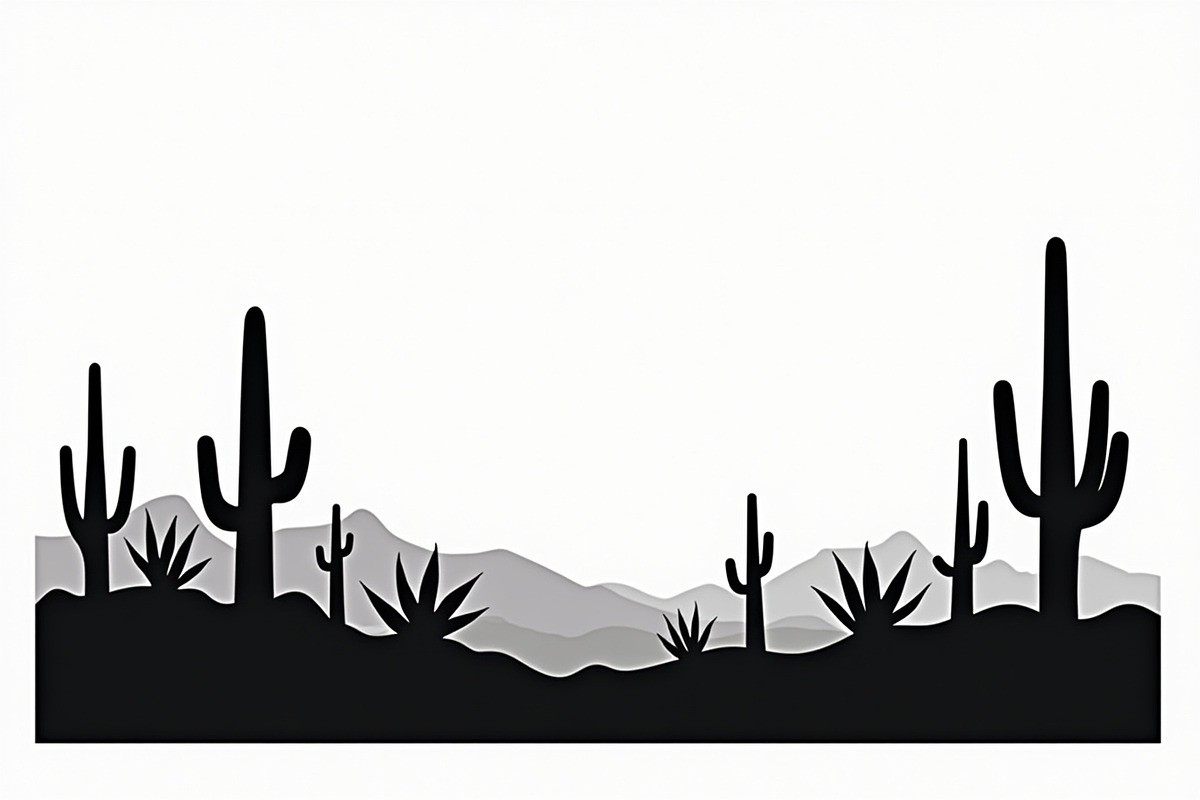 Wild Desert Cactus Scene Set, an Illustration by hafijul (Photo 8 of 15)