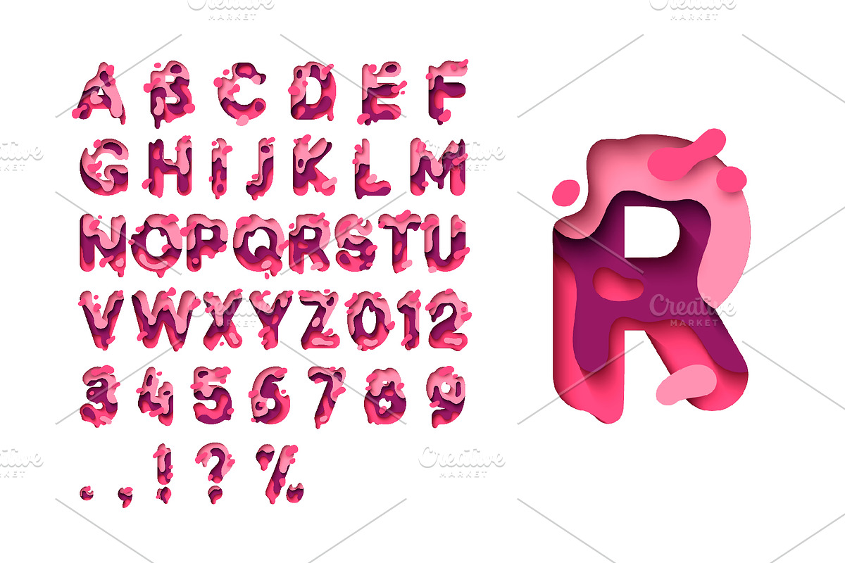 PAPER style OTF-SVG Font preview 5