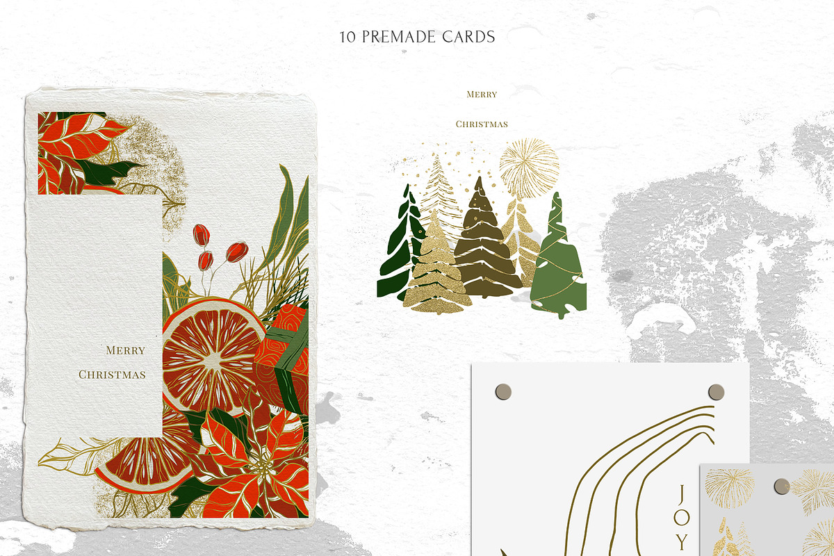 Modern Christmas Abstract Collection, a Texture Illustration by Cat In Colour (Photo 3 of 10)