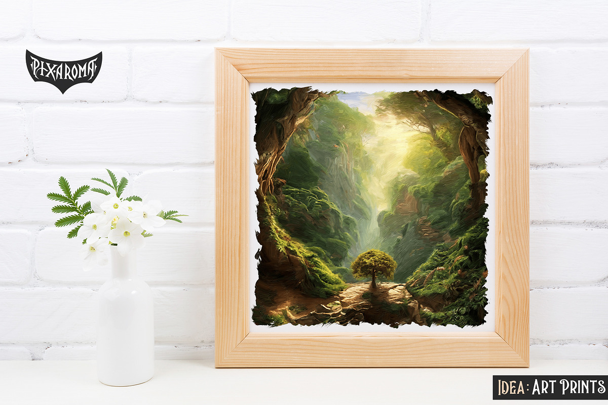 100 Fantasy Trees - Oil Painting Art, an Illustration by pixaroma (Photo 12 of 18)
