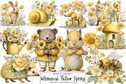 Whimsical Yellow Spring Clipart, an Illustration by OK Design (Thumbnail 1 of 6)