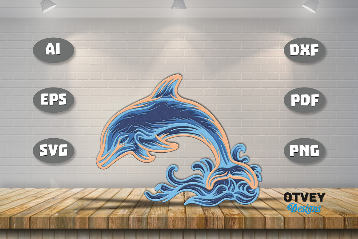Ocean Animals Laser Cut SVG Bundle, an Animal Illustration by OTVEY DESIGN (Photo 3 of 5)