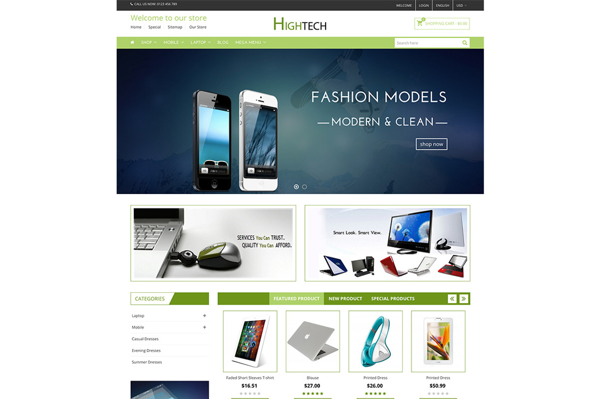 HighTech - Prestashop Theme, a Templates & Theme by neutrontheme (Photo 2 of 6)
