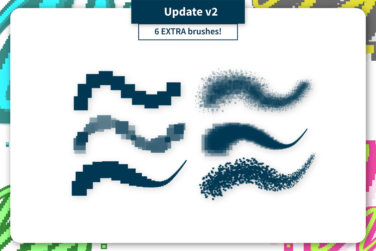 Outline PIXEL Brush set, a Brush Add-On by Magnatype (Photo 4 of 5)