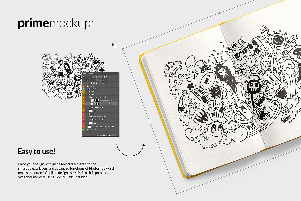 Leather Notebook Hardcover Mockup, a Books & Magazine Mockup by PrimeMockup (Photo 2 of 16)
