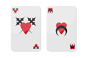 Playing Cards Design with Hearts, a Decorative Illustration by PsychocheArt (Thumbnail 2 of 4)