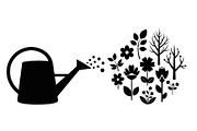 50 Garden Watering Can Silhouette bu, an Illustration by Designer_Momina (Thumbnail 10 of 51)